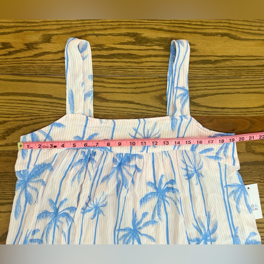 pajamas pjs Palm-Print Chemise nightgown Sleeveless size XL - Picture 9 of 16